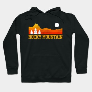 rocky mountain national park retro vintage mountains Hoodie